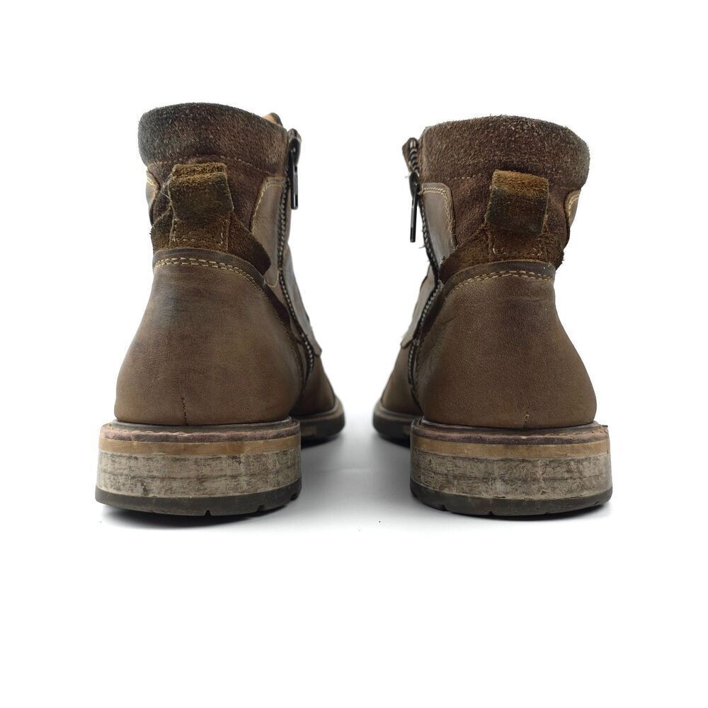 FLORSHEIM Lodge Cap Toe Brown Leather Boots Western Boho Bespoke Indie Cowboy - Picture 8 of 9